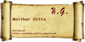 Walther Gitta névjegykártya